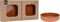 Excellent Houseware - Tapas schaaltjes 2x stuks terracotta 16 x 4 cm en 450 ml