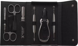 Excellent-Solingen Manicure Etui - 7-Delig - Zwart Kunstlederen Etui - Complete Nagelverzorging