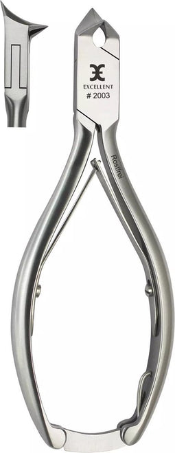 Excellent-Solingen Nageltang / Kopknipper 14 cm met Korte en Gebogen Snijkant - Roestvrijstaal