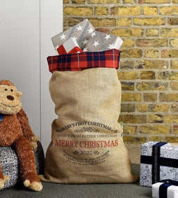 Exclusieve Kerstzak 'Baby's First Christmas' 2022 met Tartan band