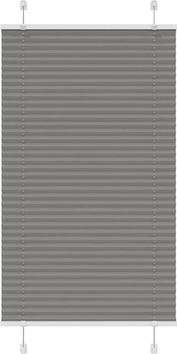vidaXL - Plissé - rolgordijn - 70x100 - cm - stofbreedte - 69,4 - cm - antraciet