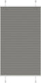 vidaXL - Plissé - rolgordijn - 70x100 - cm - stofbreedte - 69,4 - cm - antraciet