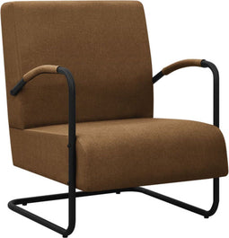 vidaXL Fauteuil stof bruin
