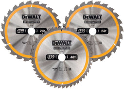 DeWALT DT1963-QZ - Cirkelzaagbladen 250mm - 48T en 24T - (2 stuks)