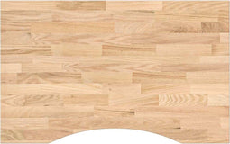 vidaXL - Bureaublad - rechthoekig - 80x50x2,5 - cm - onbehandeld - eikenhout