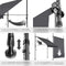 tectake® Klemluifel - Balkonluifel met handzwengel - UV-bestendig - Waterafstotend - Breedte 150 cm - Antraciet