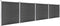 vidaXL - Schuttingpanelenset - 699x186 - cm - HKC - zwart