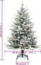 vidaXL - Kunstkerstboom - met - sneeuw - 120 - cm - PVC - en - PE - groen