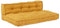 vidaXL - Palletsofa - Kussen - met - Rugleuning - Geel - Stof