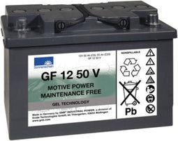 Exide Dryfit tractieblok GF 12 050 V loodbatterij met A-pool 12V, 50000 mAh