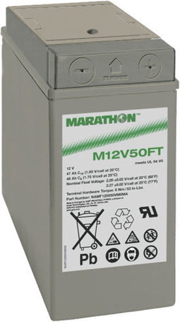 Exide Marathon M12V50FT loodbatterij met M6-schroefaansluiting 12V, 47000mAh