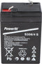 Exide Powerfit S306 / 4S loodbatterij met Faston 4,8 mm 6V, 4500 mAh