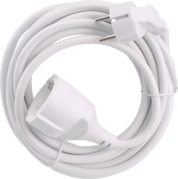 Exin verlengsnoer - randaarde - 2500W - 3 x 1.5 mm² - 5 m - wit