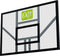 EXIT Galaxy basketbalbord - groen/zwart