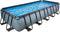 EXIT Stone zwembad 540x250x100cm met filterpomp - grijs