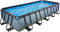EXIT Stone zwembad 540x250x100cm met zandfilterpomp - grijs