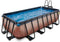 EXIT Wood zwembad 400x200x100cm met zandfilterpomp - bruin