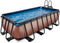 EXIT Wood zwembad 400x200x100cm met zandfilterpomp - bruin