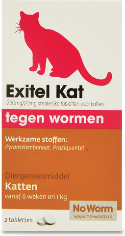 Exitel no worm Ontwormingsmiddel - kat 2 tabl
