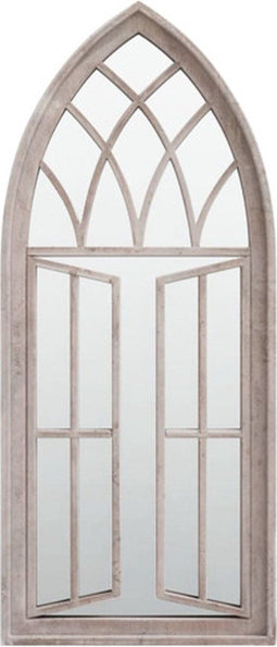 vidaXL - Tuinspiegel - 70x30 - cm - ijzer - zandkleurig