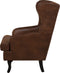 ALTA - Chesterfield fauteuil - Bruin - Kunstleer