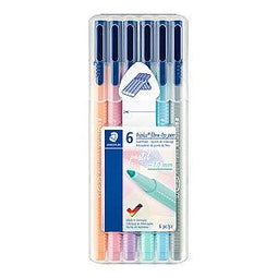 Staedtler - Kleurstift 323 triplus color 6 pastelkl | 10 stuks