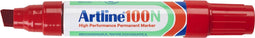 ARTLINE 100 NEAT - Permanent Marker - 1 stuk - 7,5-12mm Lijndikte - Rood