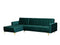ABERDEEN - Hoekslaapbank - Blauwgroen - Rechts - 267 cm - Fluweel