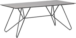 Exotan Grace dining tuintafel met antraciet stalen frame en HPL toplaag