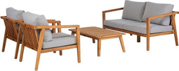 Exotan Loungeset Buiten Lucca - Teak - Naturel - 68x222x222