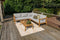 Exotan Loungeset Buiten Lucca - Teak - Naturel - 68x222x222