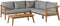 Exotan Loungeset Buiten Lucca - Teak - Naturel - 68x222x222