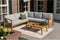 Exotan Loungeset Buiten Lucca - Teak - Naturel - 68x222x222