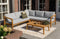 Exotan Loungeset Buiten Lucca - Teak - Naturel - 68x222x222