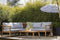 Exotan Loungeset Buiten Lucca - Teak - Naturel - 68x222x222
