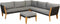 Exotan Loungeset Incl. Kussens - Teak - Grijs - 170x240x76