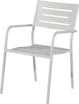Exotan Tuinstoel Met Armleuning - Aluminium - Wit - 85x56x53