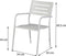 Exotan Tuinstoel Met Armleuning - Aluminium - Wit - 85x56x53