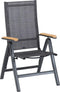 Exotan Verstelbare Tuinstoel - Teak - Antraciet - 106x63x63