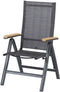 Exotan Verstelbare Tuinstoel - Teak - Antraciet - 106x63x63