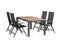 Exotan Verstelbare Tuinstoel - Teak - Antraciet - 106x63x63