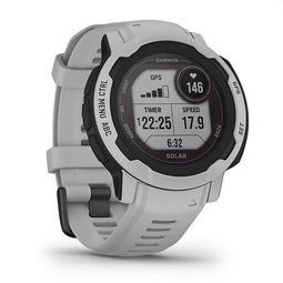 Garmin Instinct 2 45 mm grijs met een grijs siliconen polsband