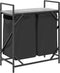 vidaXL - Wasmand - 2 - vakken - met - plank - grijs - sonoma - eiken