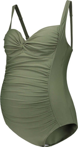 Prénatal zwangerschapsbadpak - Badpak - Verstelbare bandjes - Olivegreen