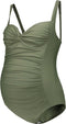 Prénatal zwangerschapsbadpak - Badpak - Verstelbare bandjes - Olivegreen