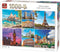 King - Collage 1000 puzzelstukjes - Steden - Multicolor