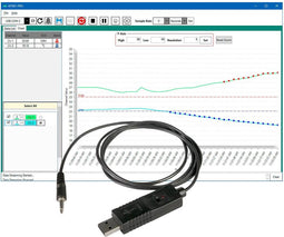 EXTECH 407001-PRO: Software voor gegevensverwerving en USB-kabel