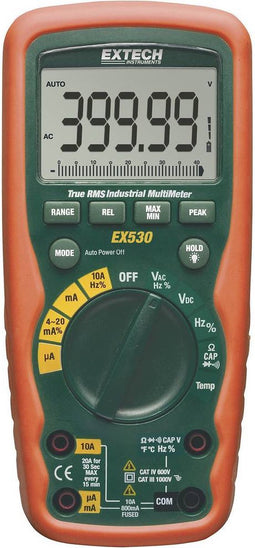 Extech EX530 Multimeter Digitaal Waterbestendig (IP67) CAT III 1000 V, CAT IV 600 V Weergave (counts): 40000
