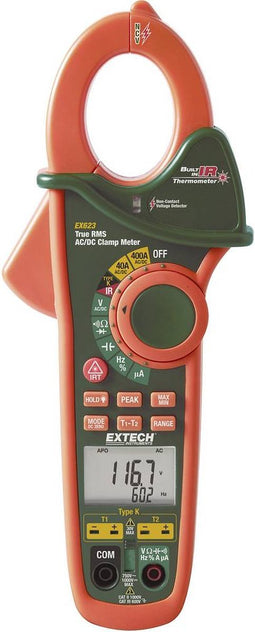Extech EX623 Stroomtang, Multimeter Digitaal IR-thermometer CAT III 600 V Weergave (counts): 40000