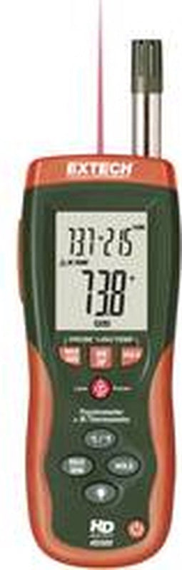 Extech HD-500 Luchtvochtigheidsmeter (hygrometer) 0 % Hrel 100 % Hrel Dauwpunt/schimmel waarschuwingsweergave
